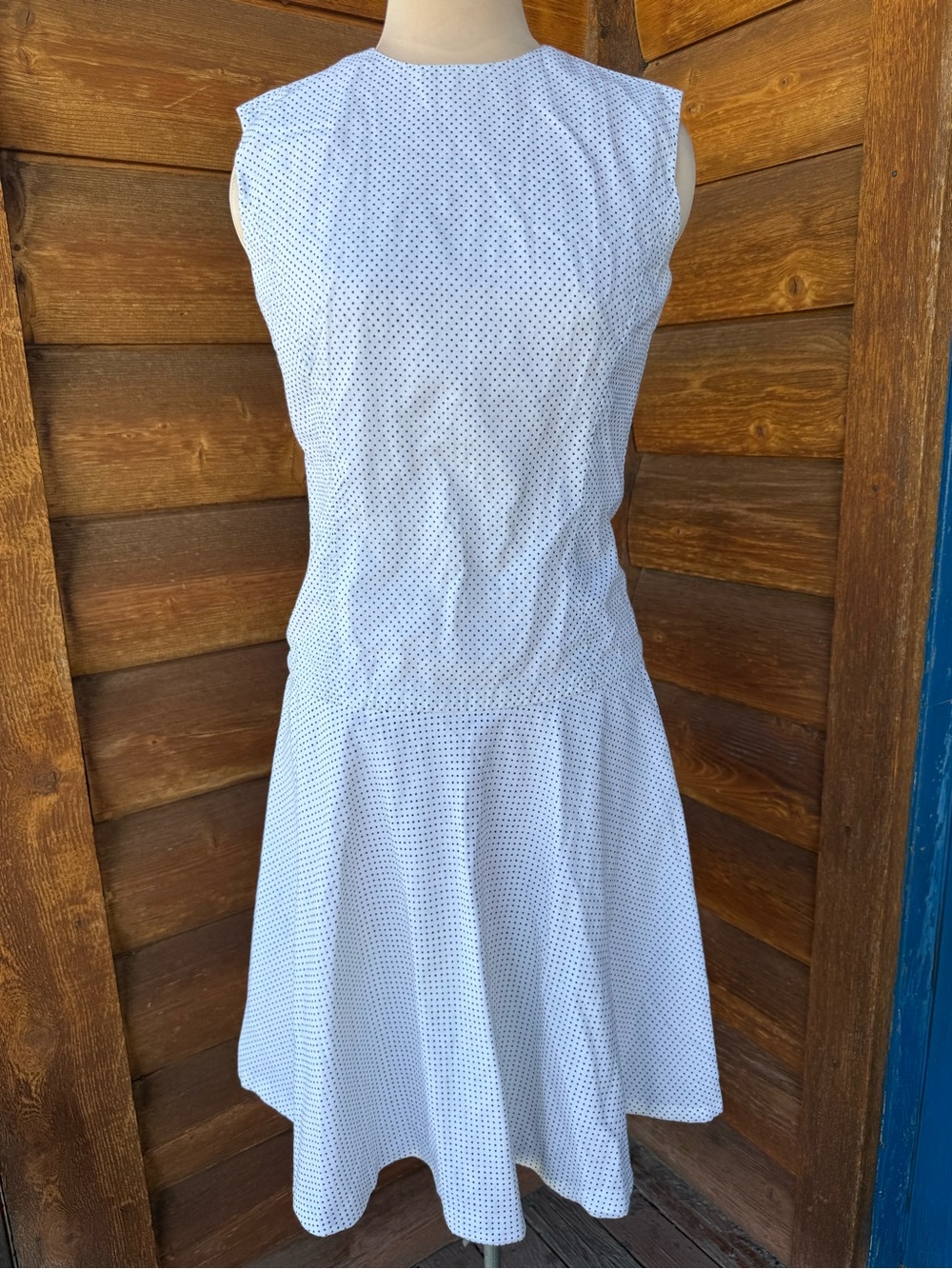 1960’s Classic White Dot tennis Fit-and-Flare Dress